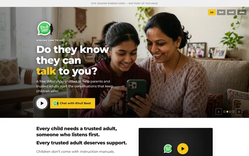 Khuli Baat landing page